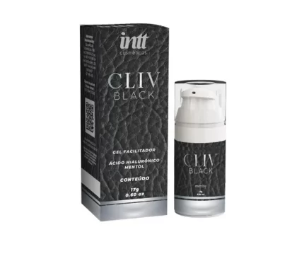 Cliv Black Gel Facilitador Anal com Ácido Hialurônico e Mentol 17g Intt