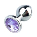 Plug Anal De Aço Inoxidável Com Pedra Tamanho P Sexy Import - Imagem 2