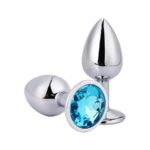 Plug Anal De Aço Inoxidável Com Pedra Tamanho M Sexy Import - Imagem 5