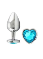 Plug Anal De Aço Com Pedra Formato Coração Tamanho M - Imagem 2